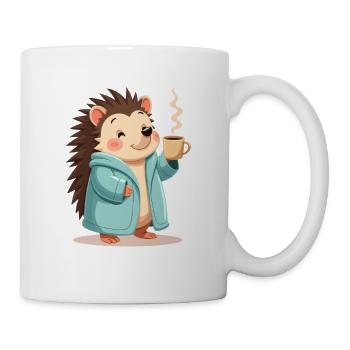 Hedgehog Mit Kaffee Pullover Design - Tasse - Weiß - Rechts