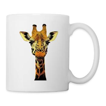 Girafe Afrique Amour Safari Nature sauvage Girafes mignonnes - Mug blanc - blanc - Droite
