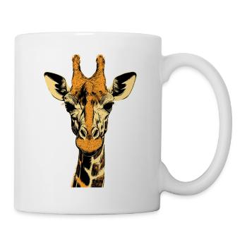 Girafe Afrique Amour Safari Nature sauvage Girafes mignonnes - Mug blanc - blanc - Droite