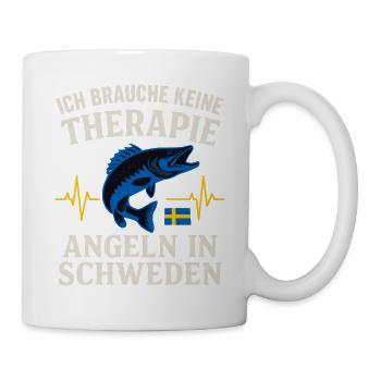 Je n’ai pas besoin de thérapie pour pêcher en Suède - Mug blanc - blanc - Droite