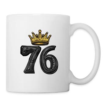 76 Zahl Krone - Tasse - Weiß - Rechts