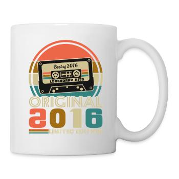 10 ans 2016 Vintage Rétro Anniversaire - Mug blanc - blanc - Droite