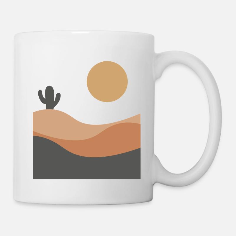 Minimalist desert landscape - Mug - white