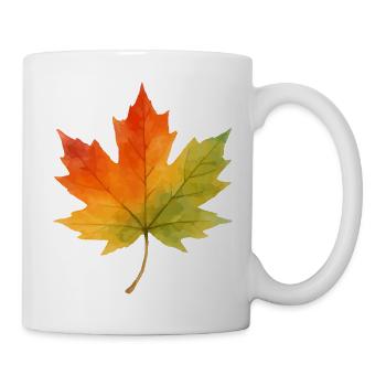 Leaf Maple Leaf Watercolor 1 - Mug - white - Right