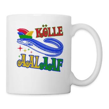 Kölle Aalaaf - Jecker Aal mit Narrenkappe Kostüm - Tasse - Weiß - Rechts