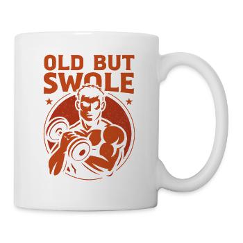 Fitness Motivation Bodybuilder Old But Swole Gym - Tasse - Weiß - Rechts