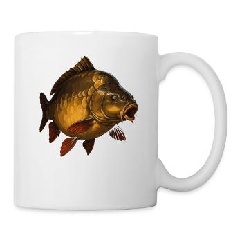 Pêche à la carpe miroir – Œuvre d’art Big Carp - Mug blanc - blanc - Droite