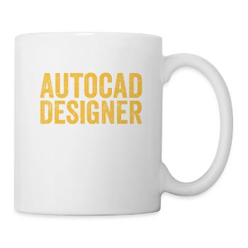 AutoCAD Designer – Funny Not a Magician Quote Gift - Mug - white - Right