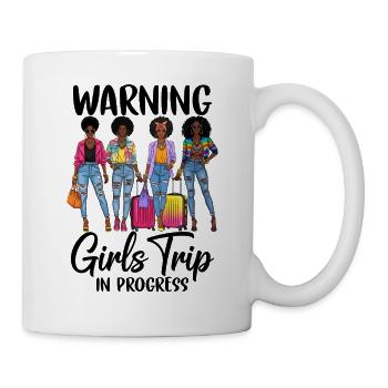 Bunte Reisegruppe Fashion Illustration - Tasse - Weiß - Rechts