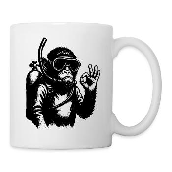 Diving Monkey Diving - Mug - white - Right