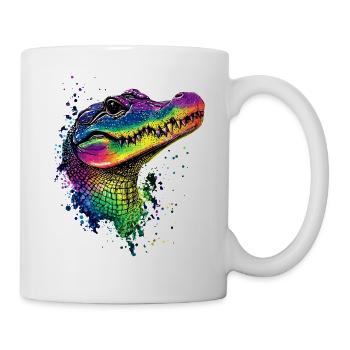 Krokodil Alligator Reptilien Kroko Liebe Krokodile - Tasse - Weiß - Rechts
