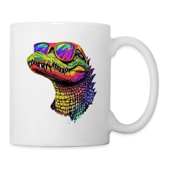Krokodil Alligator Reptilien Kroko Liebe Krokodile - Tasse - Weiß - Rechts