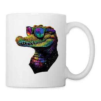 Krokodil Alligator Reptilien Kroko Liebe Krokodile - Tasse - Weiß - Rechts