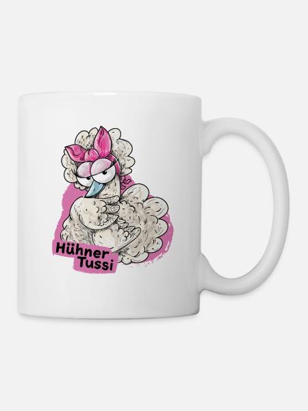 Hühner Girl - Tasse - Weiß