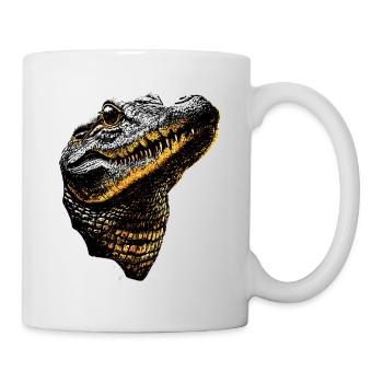 Krokodil Alligator Reptilien Kroko Liebe Krokodile - Tasse - Weiß - Rechts