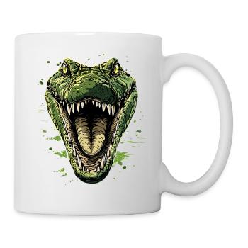 Krokodil Alligator Reptilien Kroko Liebe Krokodile - Tasse - Weiß - Rechts