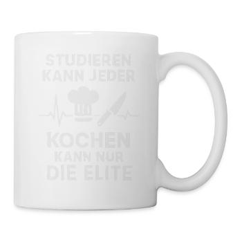 Only the elite can cook – Koch Spruch - Mug - white - Right