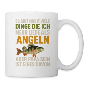 Love fishing – being a dad is better - Mug - white - Right