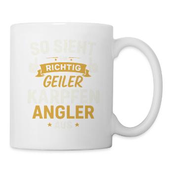 Geiler Karpfen Angler – Lustiger Spruch - Tasse - Weiß - Rechts