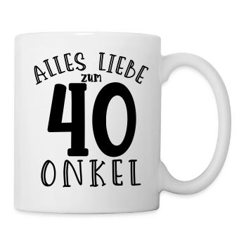 Happy 40th birthday, uncle - Mug - white - Right