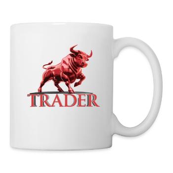 Trader : motif haussier pour les investisseurs et le trading - Mug blanc - blanc - Droite