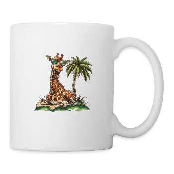 Giraffe Insel Palme - Tasse - Weiß - Rechts