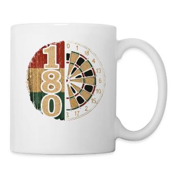 Fléchette rétro style 180 avec disque - Mug blanc - blanc - Droite