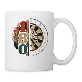 180 Darts Retro Look with Disc - Mug - white - Right