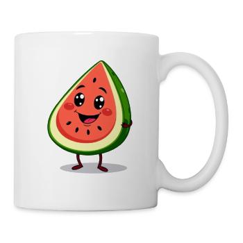 Humorous watermelon cartoon - Mug - white - Right