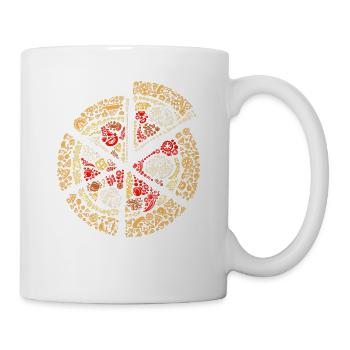 Chemise d’amateur de pizza avec art d’icône unique - Mug blanc - blanc - Droite