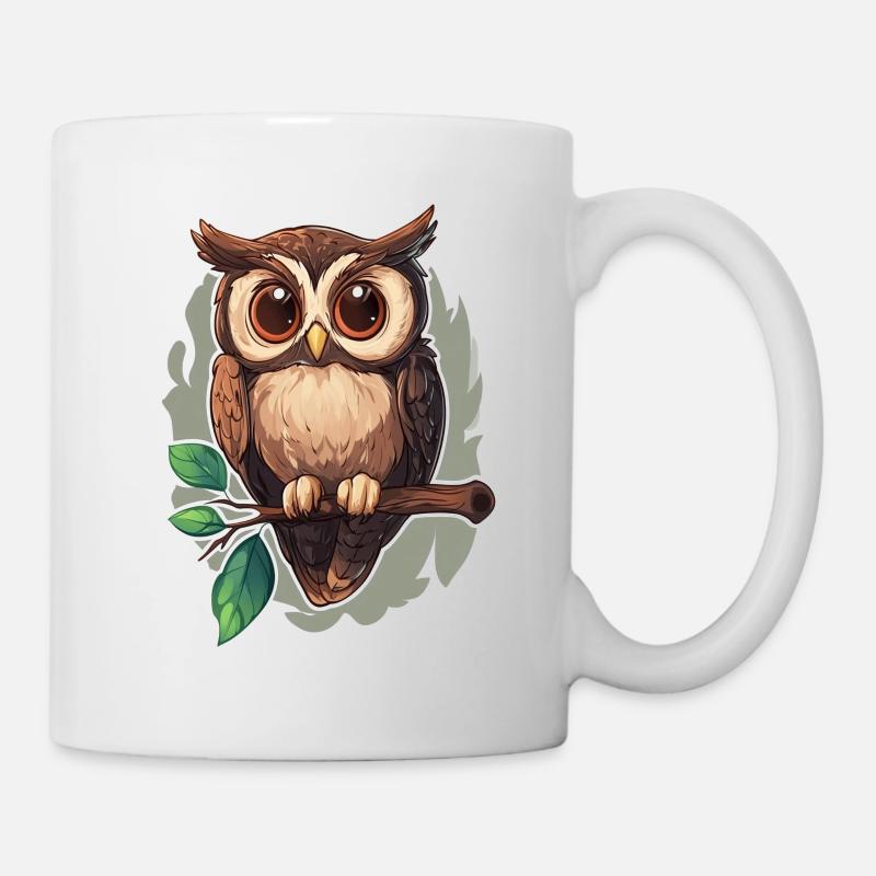 Eule - Tasse - Weiß
