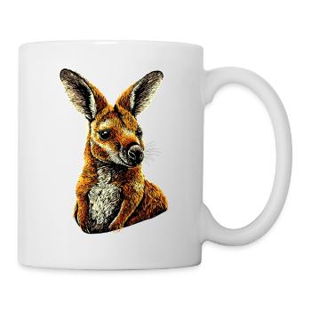 Wallaby Australie Outback Kangourou doux sauvage - Mug blanc - blanc - Droite