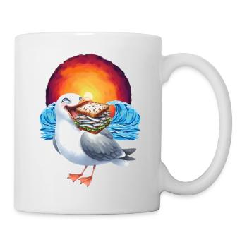 Sandwidsch Hareng Poisson Mouette Maritime - Mug blanc - blanc - Droite