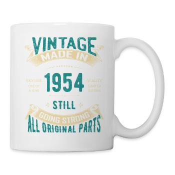 Design d'inspiration rétro vintage de 1954 - Mug blanc - blanc - Droite