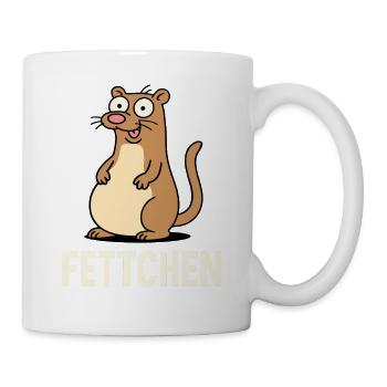 Gros furet drôle dessin animé - Mug blanc - blanc - Droite