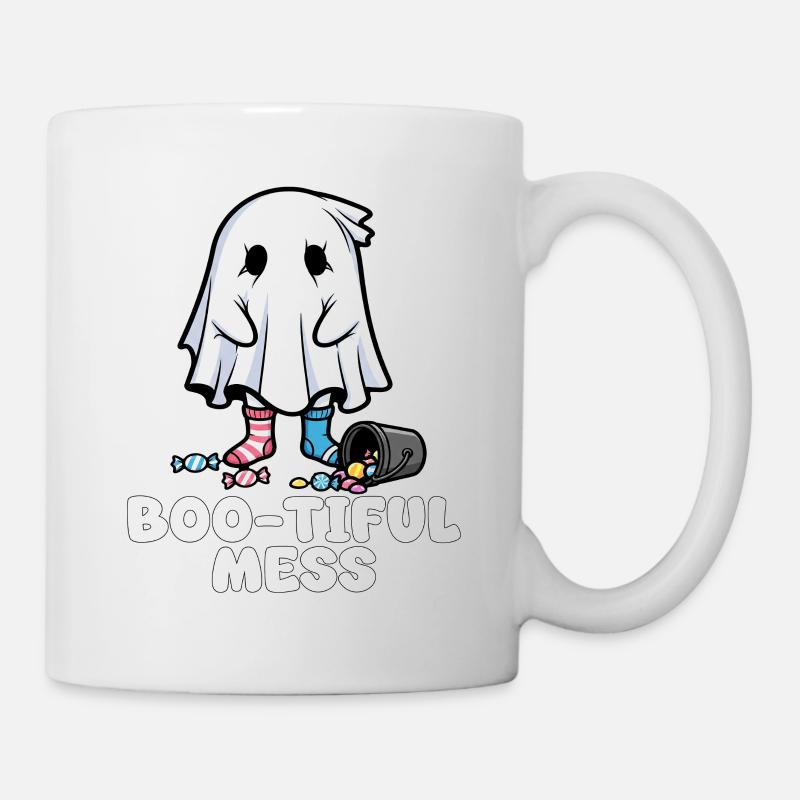 BOO-TIFUL MESS - FANTÔME HALLOWEEN - Mug blanc - blanc