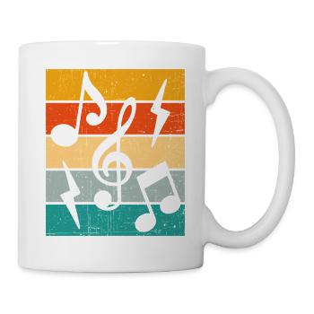 Musiknoten Retro - Tasse - Weiß - Rechts