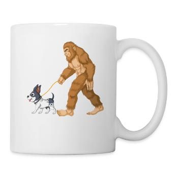 Bigfoot Walking French Bulldog – Funny Dog Lover  - Mug - white - Right