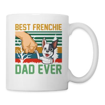 Bester Frenchie-Vater aller Zeiten – Lustige französische Bulldogge - Tasse - Weiß - Rechts