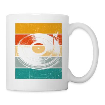 Platine vinyle rétro - Mug blanc - blanc - Droite