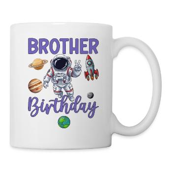 Space Brother Birthday Design - Mug - white - Right