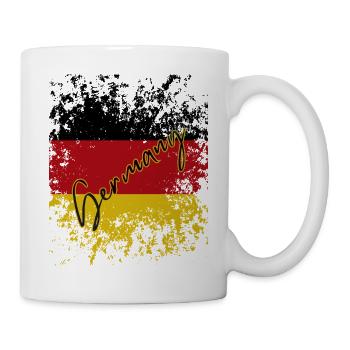Grunge German flag, I love Germany - Mug - white - Right
