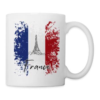 J’aime la France, drapeau de la France - Mug blanc - blanc - Droite