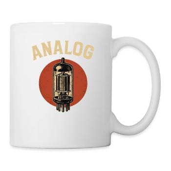 Analog Vakuumröhre Retro Vintage - Tasse - Weiß - Rechts