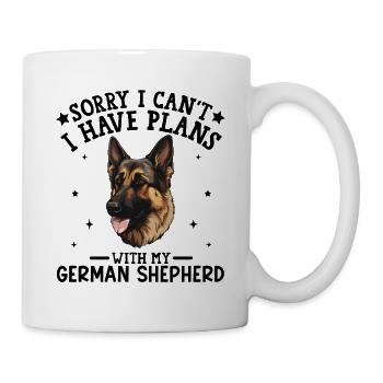 German Shepherd Illustration on Apparel - Mug - white - Right