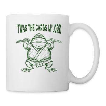 Twas The Carbs M'Lord Medieval Frog  Meme Fat Toad - Mug - white - Right