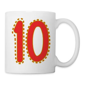 10. 10 YEARS. 10th ANNIVERSARY. 10 YEAR ANNIVERSARY. - Mug - white - Right