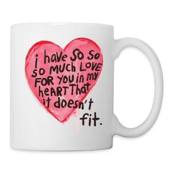 Love Shirt, Geschenk für Freundin, Freund, Partner - Tasse - Weiß - Rechts