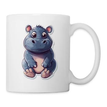 Nilpferd - Tasse - Weiß - Rechts