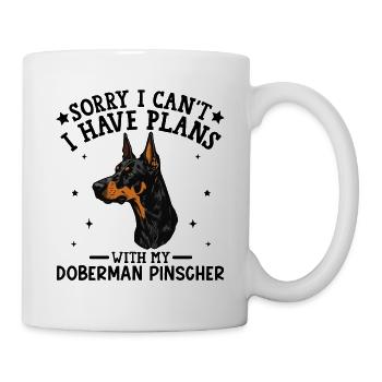 Elegant Doberman Portrait Illustration - Mug - white - Right